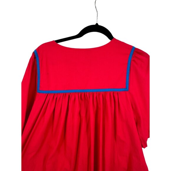 Go Softly Patio Robe‎ Housedress Womens Small Housecoat Embroidered Grannycore - Picture 13 of 13